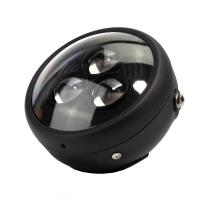 Фара на мотоцикл 5.75" черная матовая