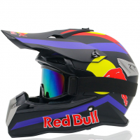 Мотошлем кроссовый Red Bull черный матовый