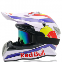 Мотошлем кроссовый Red Bull белый матовый