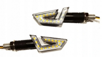 Поворотники LED бегающие черные